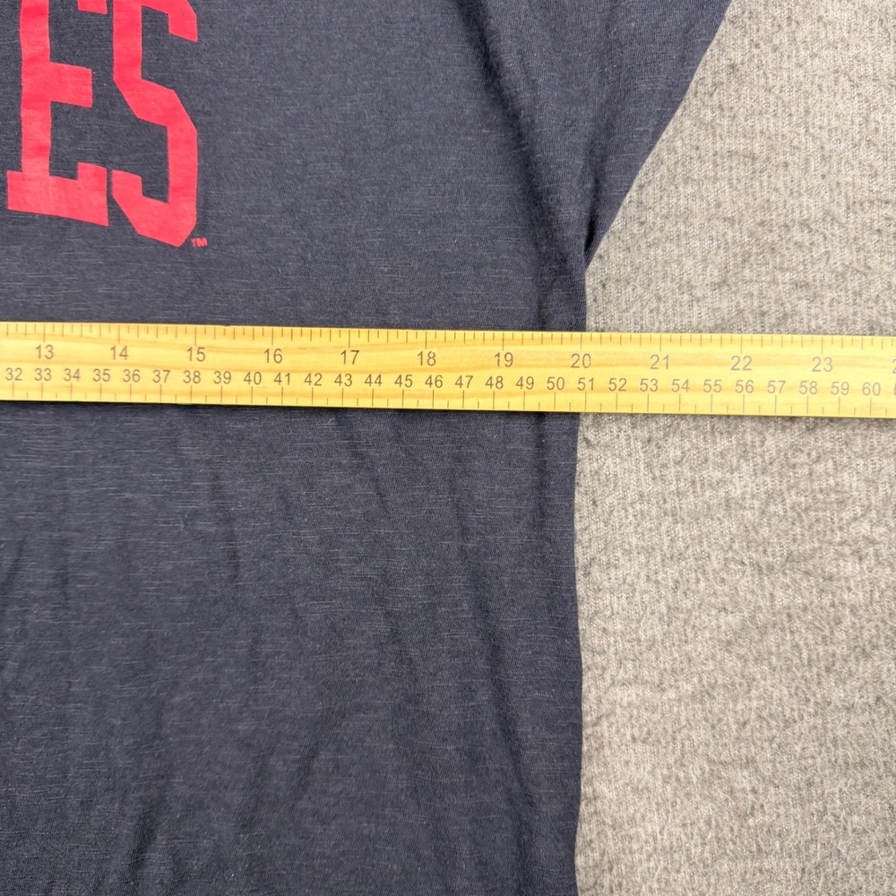Campus Lifestyle MLB Atlanta Braves Navy Blue Tie Front Graphic T-Shirt Womens M - Picture 6 of 7